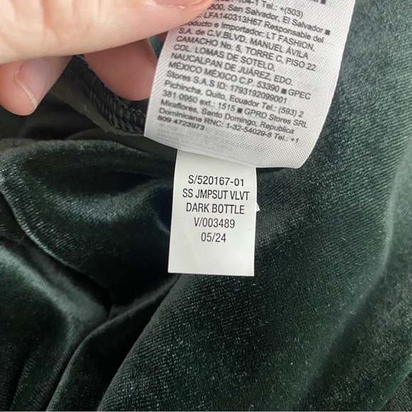 NEW Old Navy 520167 Fit and Flare Velvet Jumpsuit 3X Dark Green Open Back NWT - Picture 11 of 13